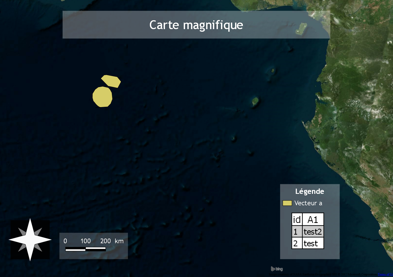 Exemple de cartographie créé avec la mise en page de QGIS.