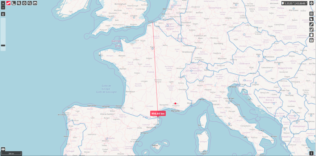 distance avec l'api de webmapping