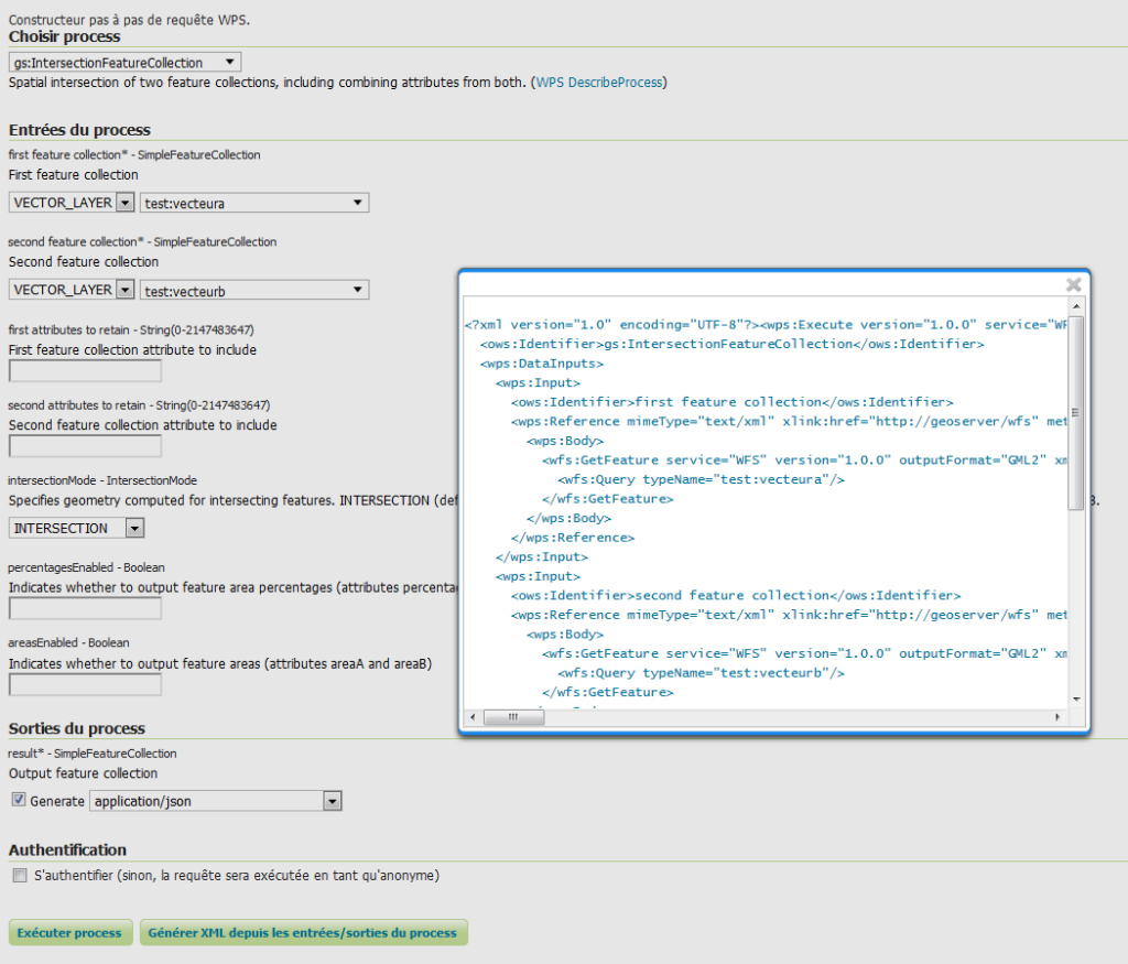 WPS GeoServer : demo 