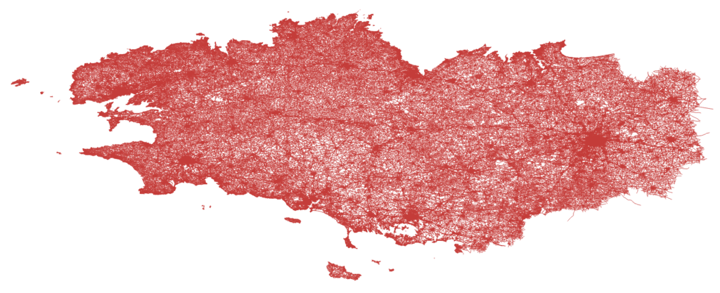 Données OpenStreetMap des routes