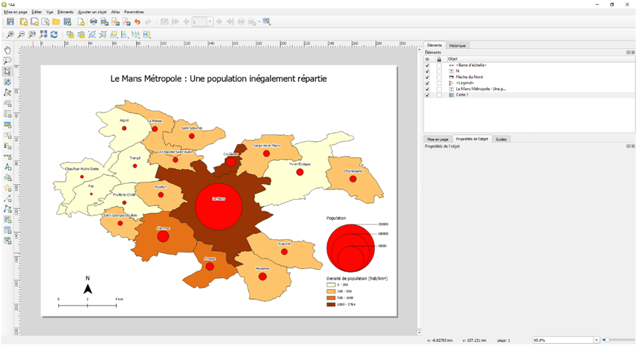 Paramètres de l'échelle QGIS