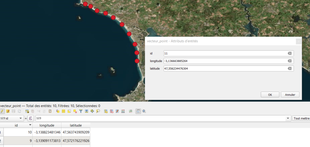 Ajouter automatiquement les coordonnées géographiques dans QGIS