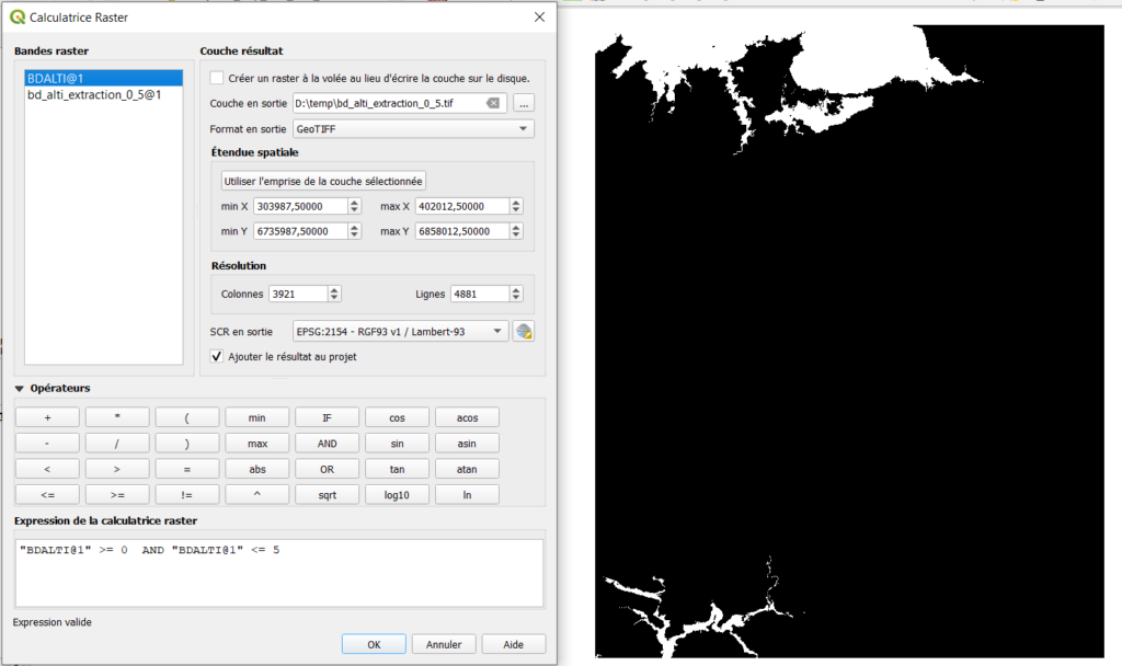 extraction de pixels d'un raster