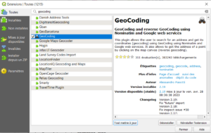 plugin QGIS GeoCoding