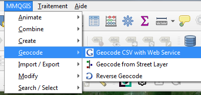 Géocodage d'un tableur CSV avec MMQGIS