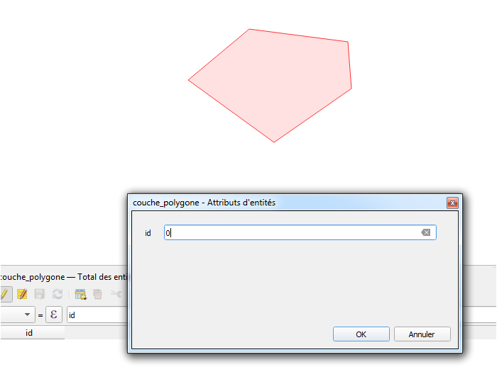 Incrémentation automatique de l'id pour la première entité dessinée dans QGIS