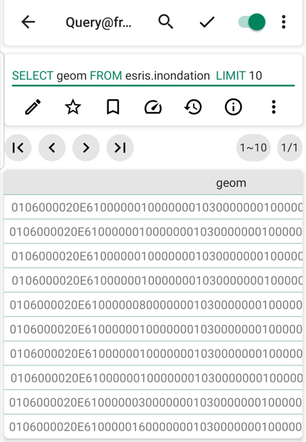 Requêtes SQL sur smartphone