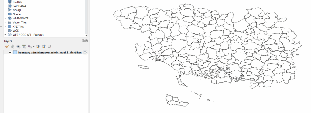 Vecteur des communes du Morbihan dans QGIS